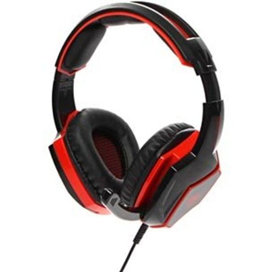 Red Fighter H2 Gaming Headphones With microphone, wire, Black And red, 2x 3.5 Mm Jack - (QMRDM02RGR00)
