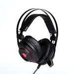 Red Fighter H3 Headphones With microphone, wire, Black And red, gaming, backlighted, 2x 3.5 Mm Jack + Usb - (QMRDM03RGR00)
