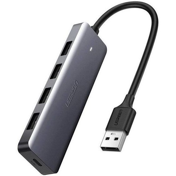 Ugreen Hub 4-in-1 USB-C Adapter To 4x Usb 3.0 + USB-C Grey - (64260)