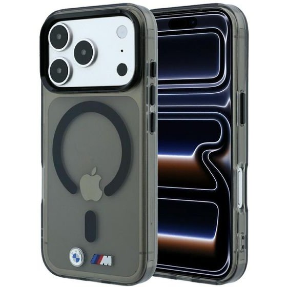 BMW Etui M Iml Glossy Metal Logo & Trims Magsafe Do Iphone 18 Pro / 17 Pro Czarny - (BMHMP18L26HTGMILK)