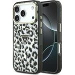 Guess Case Iml Leopard Glitter Triangle Logo Magsafe For Iphone 18 Pro / Iphone 17 Pro Black - (GUHMP18LHLEGTGLK)