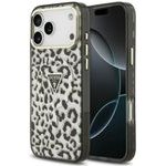 Guess Case Iml Leopard Glitter Triangle Logo Magsafe For Iphone 18 Pro Max / 17 Pro Max Black - (GUHMP18XHLEGTGLK)
