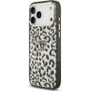 Guess Case Iml Leopard Glitter Triangle Logo Magsafe For Iphone 18 Pro Max / 17 Pro Max Black - (GUHMP18XHLEGTGLK)