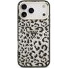 Guess Case Iml Leopard Glitter Triangle Logo Magsafe For Iphone 18 Pro Max / 17 Pro Max Black - (GUHMP18XHLEGTGLK)