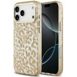 Guess Case Iml Leopard Glitter Triangle Logo Magsafe For Iphone 18 Pro Max /Iphone 17 Pro Max Brown - (GUHMP18XHLEGTGLW)