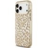 Guess Case Iml Leopard Glitter Triangle Logo Magsafe For Iphone 18 Pro Max /Iphone 17 Pro Max Brown - (GUHMP18XHLEGTGLW)