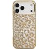 Guess Case Iml Leopard Glitter Triangle Logo Magsafe For Iphone 18 Pro Max /Iphone 17 Pro Max Brown - (GUHMP18XHLEGTGLW)