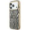 Guess Case Iml Zebra Glitter Triangle Logo Magsafe For Iphone 18 Pro / Iphone 17 Pro Gold - (GUHMP18L6HZPGTLD)