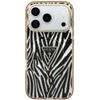 Guess Case Iml Zebra Glitter Triangle Logo Magsafe For Iphone 18 Pro / Iphone 17 Pro Gold - (GUHMP18L6HZPGTLD)