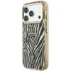 Guess Case Iml Zebra Glitter Triangle Logo Magsafe For Iphone 18 Pro Max / Iphone 17 Pro Max Gold - (GUHMP18X6HZPGTLD)