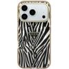 Guess Case Iml Zebra Glitter Triangle Logo Magsafe For Iphone 18 Pro Max / Iphone 17 Pro Max Gold - (GUHMP18X6HZPGTLD)