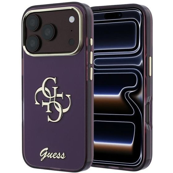 Guess Etui Iml 4G Script Metal Do Iphone 18 Pro / 17 Pro Burgundowy - (GUHCP18L5HC4MLSU)