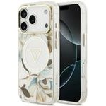 Guess Etui Iml Glitter Flowers Triangle Magsafe Do Iphone 18 Pro / 17 Pro Bialy - (GUHMP18LHFLPEDH)