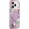 Guess Etui Iml Glitter Flowers Triangle Magsafe Do Iphone 18 Pro / 17 Pro Fioletowy - (GUHMP18LHFLPEDU)