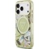 Guess Etui Iml Glitter Flowers Triangle Magsafe Do Iphone 18 Pro / 17 Pro Zielony - (GUHMP18LHFLPEDN)