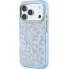 Guess Etui Iml Leopard Glitter Triangle Logo Magsafe Do Iphone 18 Pro / 17 Pro Niebieski - (GUHMP18LHLEGTGLU)