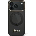 Guess Etui Iml Ring Stand 360 Script Metal Logo Magsafe Do Iphone 18 Pro Max / 17 Pro Max Czarny - (GUHMP18X6HCCMSK)