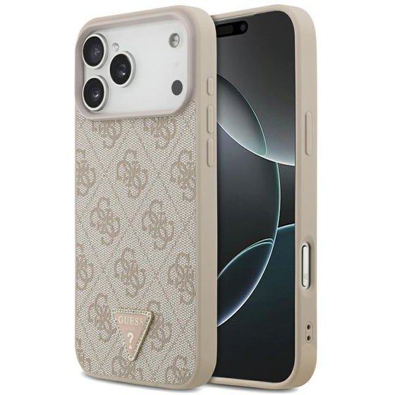 Guess Etui Leather 4G Triangle Strass Magsafe Do Iphone 18 Pro Max / 17 Pro Max Rozowy - (GUHMP18XP4TDPP)