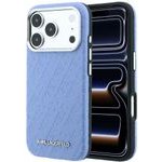 Karl Lagerfeld Case Grained Allover Logo Metal Elongated For Iphone 18 Pro Max/17 Pro Max Blue - (KLHMP18XPSKLFOFB)