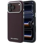 Karl Lagerfeld Case Grained Elongated Logo Magsafe For Iphone 18 Pro Max / 17 Pro Max Burgundy - (KLHMP18XPSWGKLR)