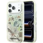 Karl Lagerfeld Case Liquid Glitter Beach & Sand For Iphone 18 Pro / Iphone 17 Pro Beige - (KLHCP18L6LCSPCE)