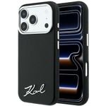 Karl Lagerfeld Case Saffiano Small Script Metal Logo Magsafe For Iphone 18 Pro Max/17 Pro Max Black - (KLHMP18X6PWSKSK)