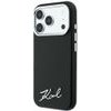 Karl Lagerfeld Case Saffiano Small Script Metal Logo Magsafe For Iphone 18 Pro Max/17 Pro Max Black - (KLHMP18X6PWSKSK)