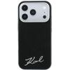 Karl Lagerfeld Case Saffiano Small Script Metal Logo Magsafe For Iphone 18 Pro Max/17 Pro Max Black - (KLHMP18X6PWSKSK)
