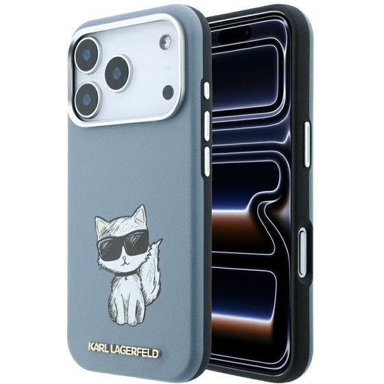 Karl Lagerfeld Case Smooth Choupette Sketch Magsafe For Iphone 18 Pro / 17 Pro Lightblue - (KLHMP18L6PWCIKDB)