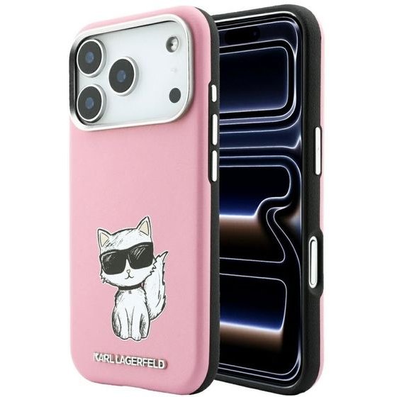 Karl Lagerfeld Case Smooth Choupette Sketch Magsafe For Iphone 18 Pro / Iphone 17 Pro Pink - (KLHMP18L6PWCIKDP)