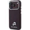 Karl Lagerfeld Etui Grained Heads Metal Magsafe Do Iphone 18 Pro / 17 Pro Burgundowy - (KLHMP18L6PSKCHLR)