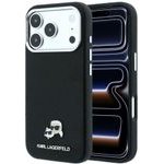 Karl Lagerfeld Etui Grained Heads Metal Magsafe Do Iphone 18 Pro / 17 Pro Czarny - (KLHMP18L6PSKCHLK)