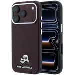 Karl Lagerfeld Etui Grained Heads Metal Magsafe Do Iphone 18 Pro Max / 17 Pro Max Burgundowy - (KLHMP18X6PSKCHLR)