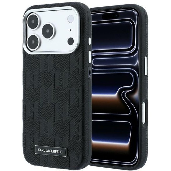 Karl Lagerfeld Etui Grained Mono Resin Logo Magsafe Do Iphone 18 Pro Max / 17 Pro Max Czarny - (KLHMP18X6PWKLMHK)