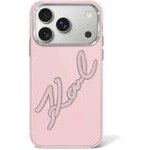 Karl Lagerfeld Etui Iml Big Signature Resin Metal Frame Do Iphone 18 Pro / 17 Pro Rozowy - (KLHCP18L6HCKSRP)