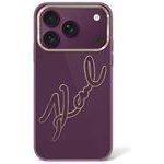 Karl Lagerfeld Etui Iml Big Signature Resin Metal Frame Do Iphone 18 Pro Max / 17 Pro Max Burgundowy - (KLHCP18X6HCKSRR)