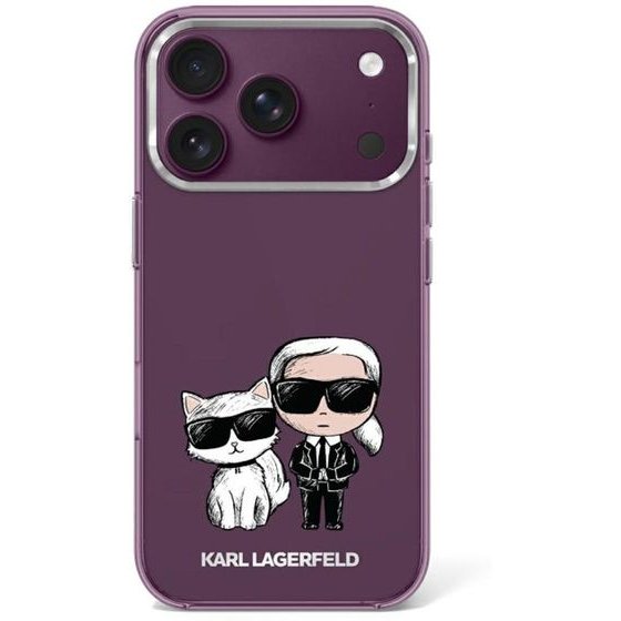 Karl Lagerfeld Etui Iml Karl&Choupette Bodies Sketch Print Magsafe Do Iphone 18 Pro / 17 Pro Burgundowy - (KLHMP18L6HKCIDR)