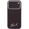 Karl Lagerfeld Etui Saffiano Small Script Metal Logo Magsafe Do Iphone 18 Pro Max / 17 Pro Max Burgundowy - (KLHMP18X6PWSKSR)