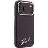 Karl Lagerfeld Etui Saffiano Small Script Metal Logo Magsafe Do Iphone 18 Pro Max / 17 Pro Max Burgundowy - (KLHMP18X6PWSKSR)
