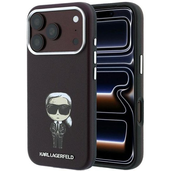 Karl Lagerfeld Etui Smooth Ikonik Sketch Magsafe Do Iphone 18 Pro Max / 17 Pro Max Burgundowy - (KLHMP18X6PWKIKDR)