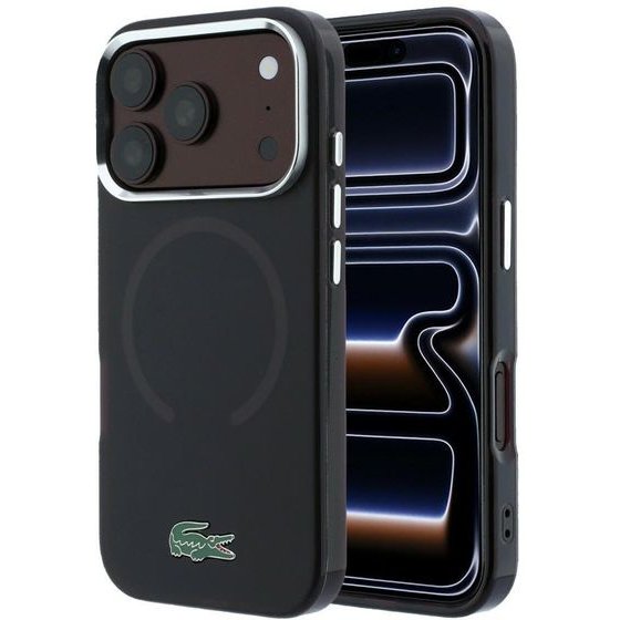 LACOSTE Etui Iml Frosted Laquer Logo Magsafe Do Iphone 18 Pro Max / 17 Pro Max Burgundowy - (LCHMP18X6UFRLADR)