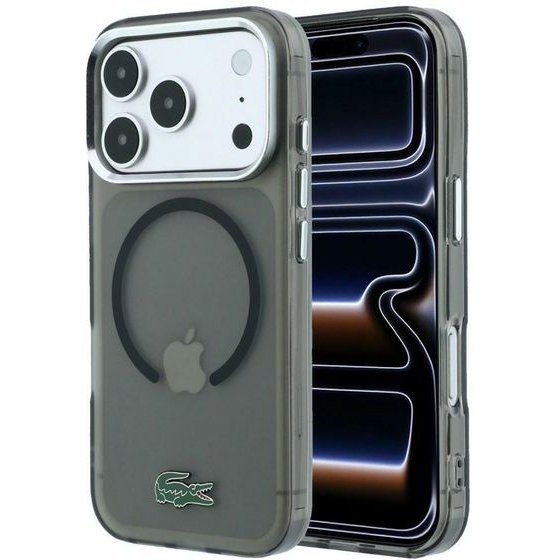 LACOSTE Etui Iml Frosted Laquer Logo Magsafe Do Iphone 18 Pro Max / 17 Pro Max Czarny - (LCHMP18X6UFRLAK)