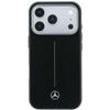 MERCEDES Case Leather Semi Wrap Iconic Line Magsafe For Iphone 18 Pro Max / 17 Pro Max Black - (MEHMP18X25PFWSTK)