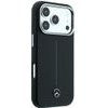 MERCEDES Case Leather Semi Wrap Iconic Line Magsafe For Iphone 18 Pro Max / 17 Pro Max Black - (MEHMP18X25PFWSTK)