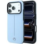 MERCEDES Case Leather Semi Wrap Iconic Line Magsafe For Iphone 18 Pro Max / 17 Pro Max Blue - (MEHMP18X25PFWSTB)