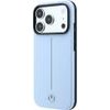 MERCEDES Case Leather Semi Wrap Iconic Line Magsafe For Iphone 18 Pro Max / 17 Pro Max Blue - (MEHMP18X25PFWSTB)