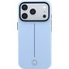 MERCEDES Case Leather Semi Wrap Iconic Line Magsafe For Iphone 18 Pro Max / 17 Pro Max Blue - (MEHMP18X25PFWSTB)