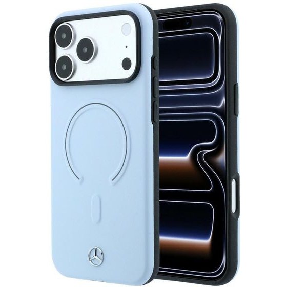 MERCEDES Etui Leather 3D Magsafe Do Iphone 18 Pro Max / 17 Pro Max Niebieski - (MEHMP18X25PEMMOB)