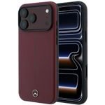 MERCEDES Etui Leather Semi Wrap Iconic Line Magsafe Do Iphone 18 Pro Max / 17 Pro Max Burgundowy - (MEHMP18X25PFWSTR)