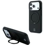 MERCEDES Etui Leather With Ring Stand Magsafe Do Iphone 18 Pro Max / 17 Pro Max / 17 Pro Max Czarny - (MEHMP18X25PRSMOK)